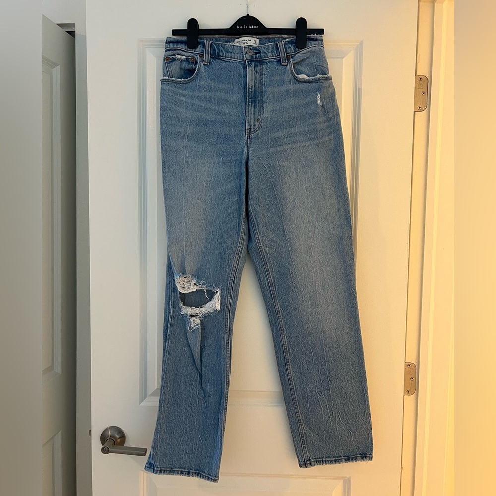 Abercrombie & Fitch Light Blue Straight Leg Jeans